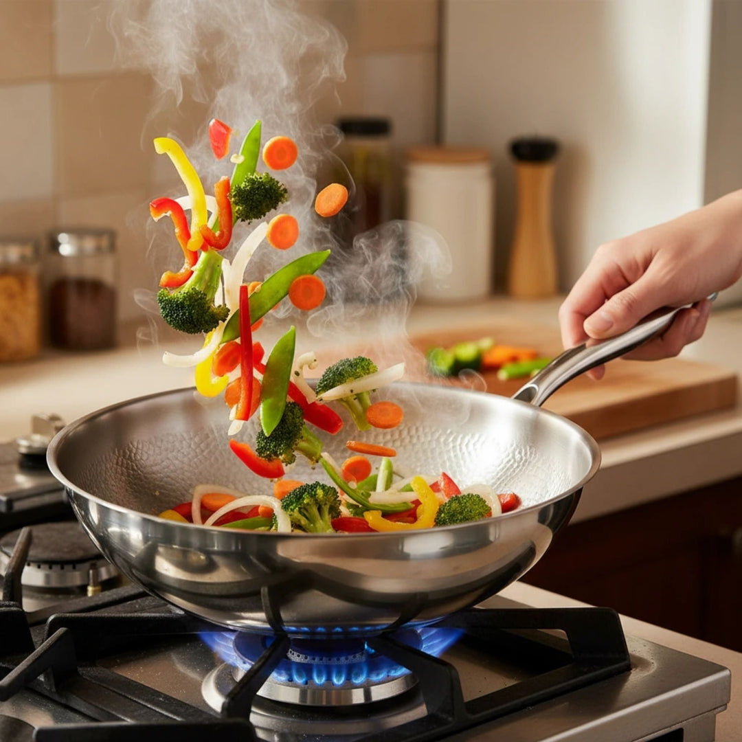 Zestaw Wok i Patelnia Frytująca z